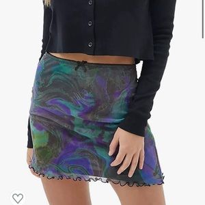 Y2K Mesh high-waisted mini skirt